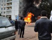 Квадроцикл сгорел в центре Пушкинских Гор