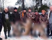 Охотники Пыталовского района добыли трёх волков