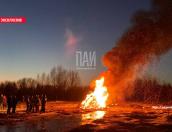 В Псковском районе граждане встретили Масленицу вместе с пожарными подразделениями 