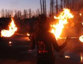 В Дно масленичные гулянья завершились фаер-шоу