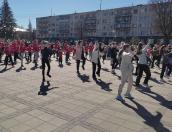 Школьники Пскова приняли участие в общегородской зарядке