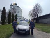 Псковские росгвардейцы принимают участие в акции «Георгиевская ленточка»