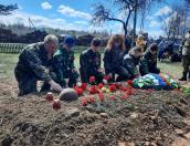 Останки 14 красноармейцев перезахоронили в Гдовском районе