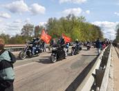 Участники мотопробега «Спасибо за Победу» присоединились к праздничному шествию в Опочке