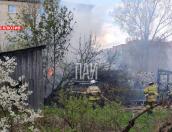 Публикуем видео с места пожара в Пыталово