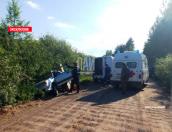 На трассе Гдов-Ветвеник водитель вылетел за пределы дороги в кювет