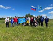 В Псковской области высадили деревья в форме слова «Россия»