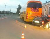 В Опочке автомобиль врезался в рейсовый автобус  