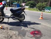 Водитель скутера пострадал в результате столкновения с автомобилем 