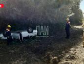 Водитель не справился с управлением и перевернулся 