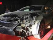 Водитель автомобиля сбил ограждение в центре Печор