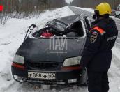 В Гдовском районе один взрослый и двое детей госпитализированы в результате ДТП