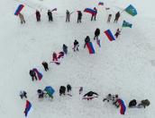 Псковичи поддержали военных в зоне СВО нестандартным флешмобом