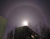 Полнолунное гало запечатлели в Невеле