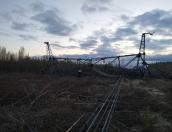 В Ленинградской области подорвали опору ЛЭП