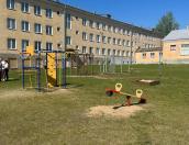 Детскую площадку открыли на территории псковского интерната