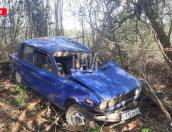 Автомобиль протаранил опору ЛЭП в Плюсском районе