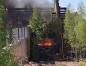 Бывший Локомотиворемонтный завод загорелся в Великих Луках