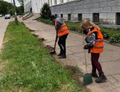 Коммунальные службы продолжают благоустраивать территорию Великих Лук