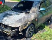 Автомобиль загорелся на улице Социализма в Невеле 