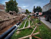 Подрядчик устраняет недолелки в ремонте теплотрассы на улице Рокоссовского в Пскове