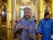 Прощальную литургию совершил владыка Тихон в Свято-Успенском Псково-Печерском монастыре
