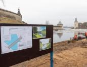 Реконструкцию площади у аэропорта и строительство пешеходного моста в Пскове проконтролировал губернатор