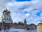 Продолжается реставрация в Серафимовском приделе Троицкого собора в Пскове
