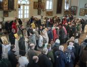 Прощёное воскресенье в храме Александра Невского в Пскове