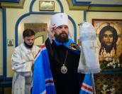 Митрополит Арсений совершил богослужение в Свято-Успенском Святогорском монастыре