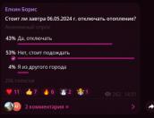 Борис Елкин запустил опрос об отключении отопления в Пскове