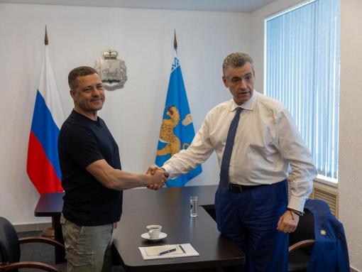 Михаил Ведерников и лидер ЛДПР Леонид Слуцкий обсудили вопросы взаимодействия