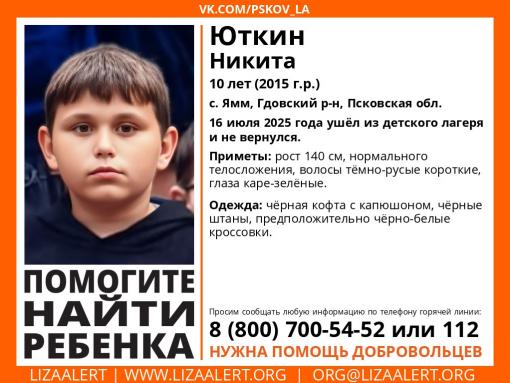 10-летний мальчик ушёл из лагеря в Гдовском районе и пропал