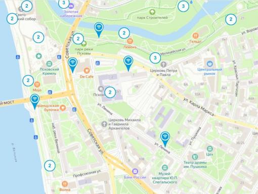 Нового бота с картой точек бесплатного Wi-Fi запустили в Псковской области