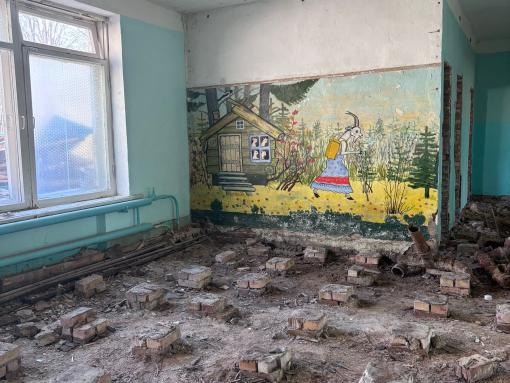 Капремонт Харлапковской школы ведётся по нацпроекту в Палкинском округе
