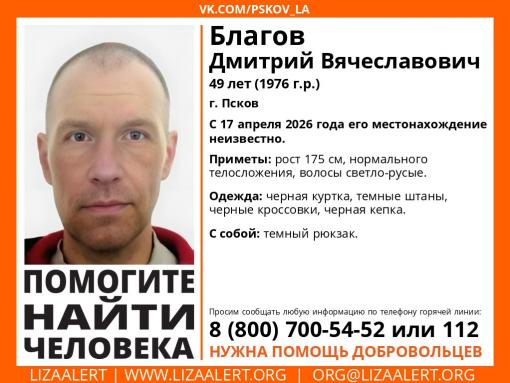 49-летнего мужчину ищут в Псковской области