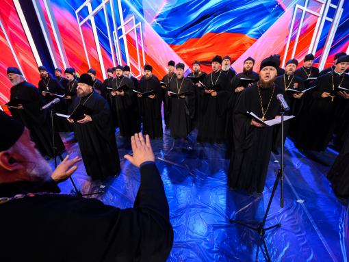 Генпрогон выступления хора духовенства Псковской епархии прошёл на «ЦСКА Арене»