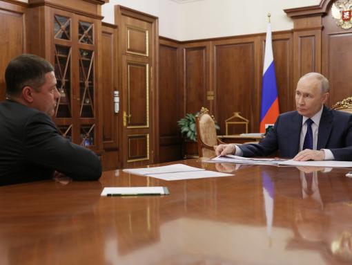 Путин встретился с губернатором Псковской области Ведерниковым